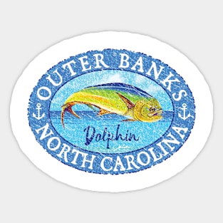 Outer Banks, North Carolina, Leaping Dolphin Sticker